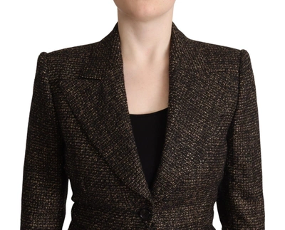 Dolce & Gabbana Dark Brown Wool Single Breasted 2 Pc Jacket Pants In Brown