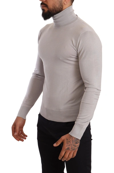 Shop Dolce & Gabbana Gray Cashmere Turtleneck Pullover Men's Sweater