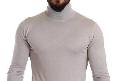 Shop Dolce & Gabbana Gray Cashmere Turtleneck Pullover Men's Sweater