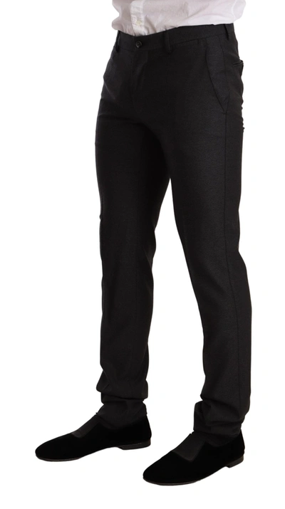 Dolce & Gabbana Elegant Slim Fit Jacquard Suit In Men's In Gray