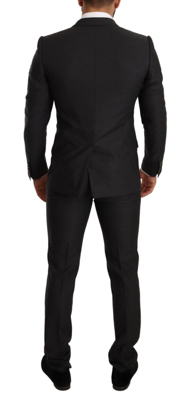 Shop Dolce & Gabbana Elegant Gray Martini Wool Men's Suit