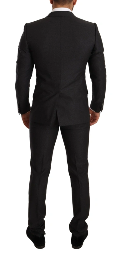 Dolce & Gabbana Elegant Slim Fit Jacquard Suit In Men's In Gray