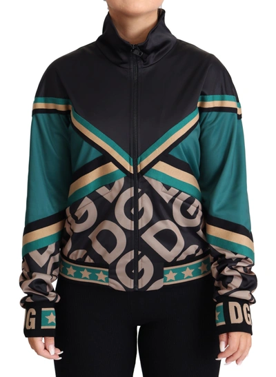 Shop Dolce & Gabbana Chic Multicolor Track Jacket With Logo Women's Mania