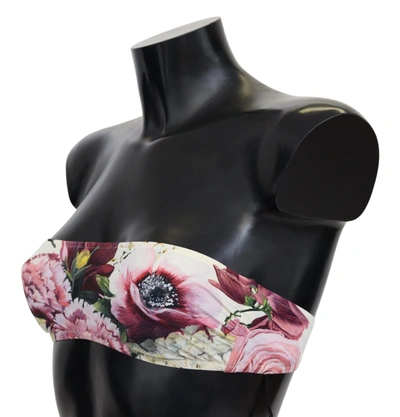 Shop Dolce & Gabbana Multicolor Floral Bikini Top - Elegant Summer Women's Wear