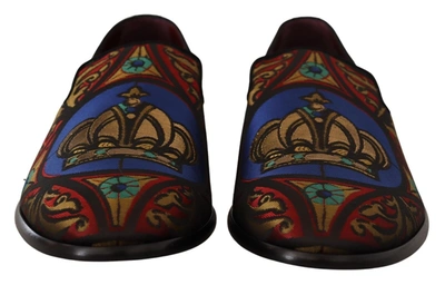 Shop Dolce & Gabbana Multicolor Jacquard Slide-on Loafer Men's Slippers