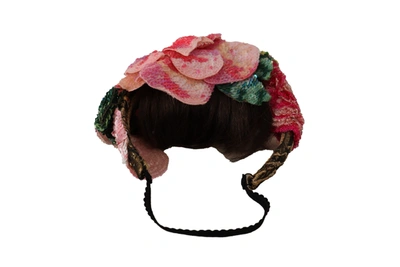 Shop Dolce & Gabbana Multicolor Sequined Lurex Black Hair Women's Headband