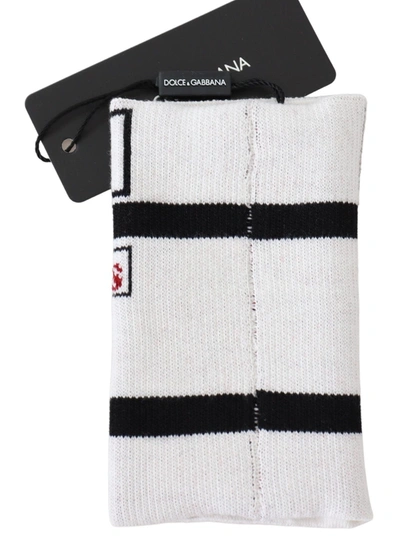 Dolce & Gabbana Multicolor Wool Knit D&amp;g Love Wristband Men's Wrap In Multicolor