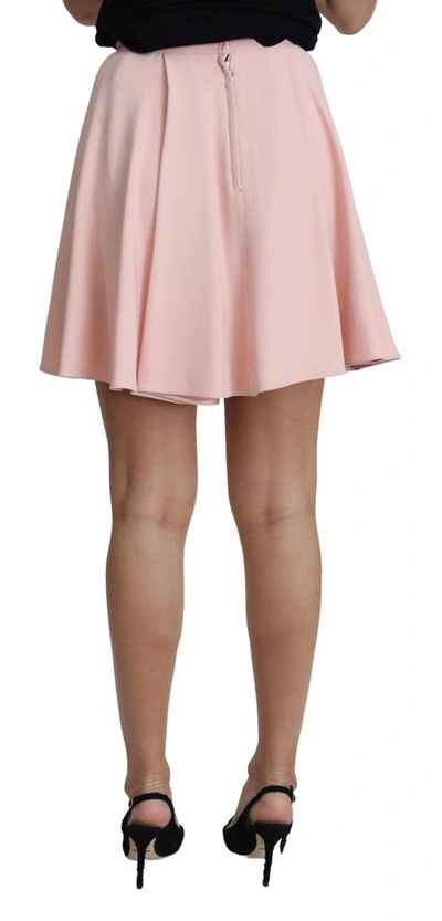 Shop Dolce & Gabbana Elegant Pink Flare A-line Mini Women's Skirt