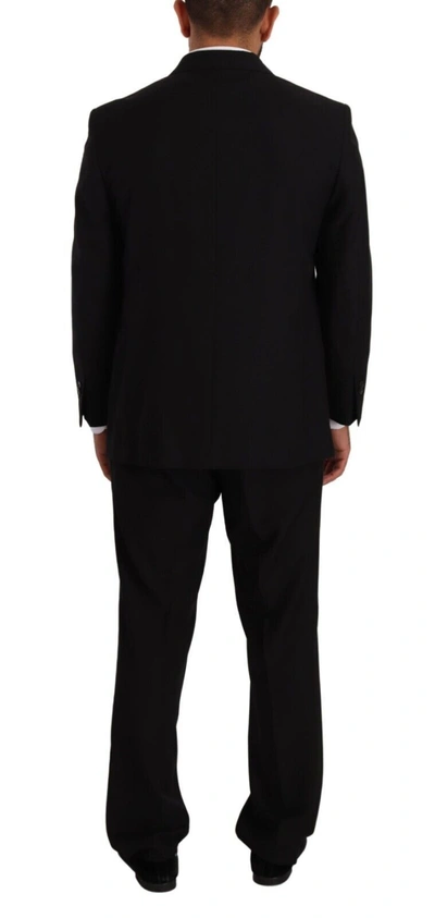 Domenico Tagliente Doico Tagliente Black Polyester Single Breasted Formal Suit In Black