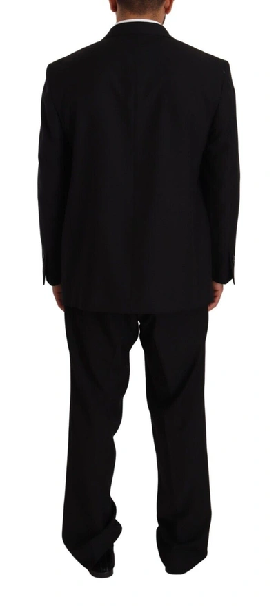 Domenico Tagliente Doico Tagliente Gray Polyester Single Breasted Formal Suit In Black