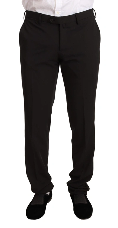 Shop Domenico Tagliente Elegant Black Slim Fit Two-piece Men's Suit