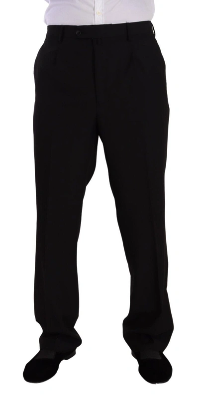 Domenico Tagliente Doico Tagliente Black Polyester Single Breasted Formal Suit In Black
