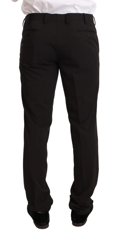 Domenico Tagliente Black Polyester Slim 2 Piece Set Tagliente Suit In Black