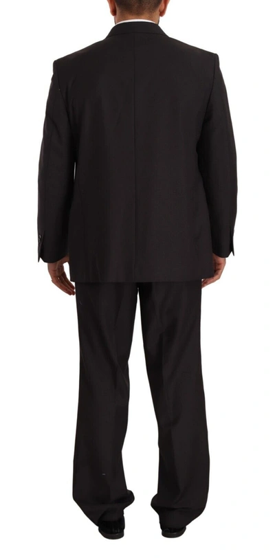 Domenico Tagliente Doico Tagliente Black Polyester Single Breasted Formal Suit In Gray