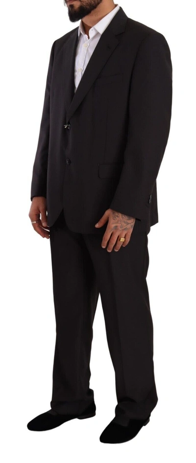 Domenico Tagliente Doico Tagliente Gray Polyester Single Breasted Formal Suit In Gray