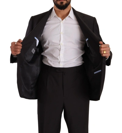 Domenico Tagliente Doico Tagliente Gray Polyester Single Breasted Formal Suit In Gray