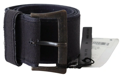 Shop Ermanno Scervino Elegant Navy Blue Leather Waist Women's Belt