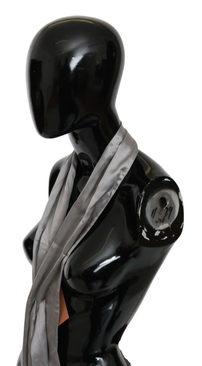 Ermanno Scervino Sleek Silver Silk Neck Scarf For Men's Men In Silver