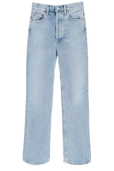 Shop Agolde Organic Denim High-waisted Jeans In Blue
