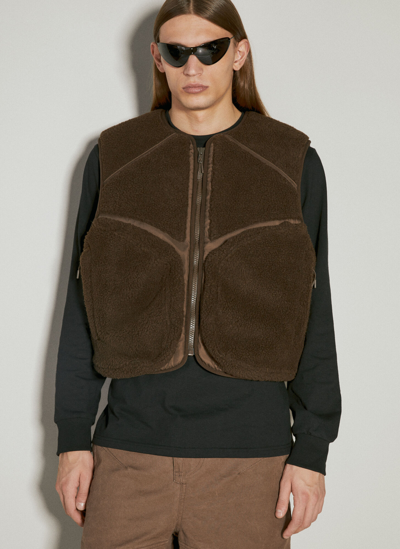 Shop Entire Studios Fluffy Fleece Vest In Brown