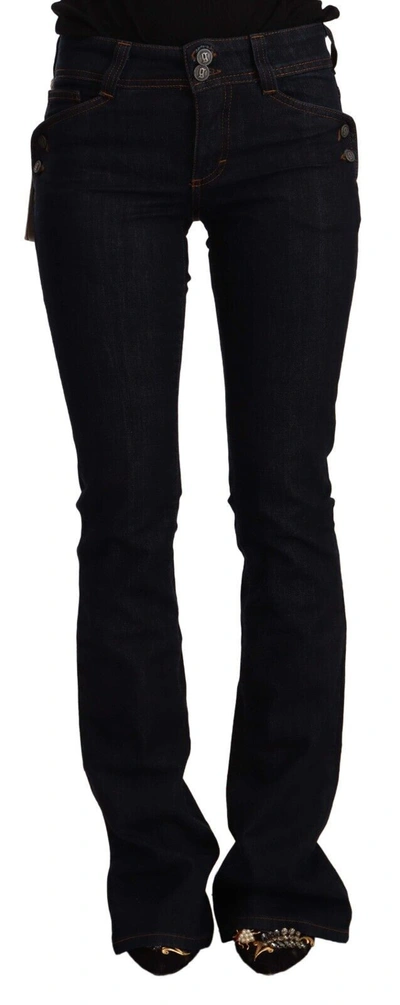 Shop John Galliano Black Mid Waist Cotton Women Denim Flared Women's Jeans