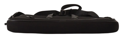 Shop Karl Lagerfeld Sleek Nylon Laptop Crossbody Bag For Sophisticated Men's Style In Black