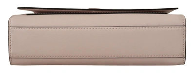 Karl Lagerfeld Light Pink Leather Shoulder Bag In Pink
