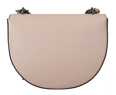 Karl Lagerfeld Light Pink Mauve Leather Shoulder Bag In Pink