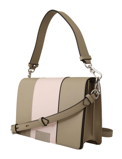 Karl Lagerfeld Chic Sage Shoulder Bag With Dual Straps In Green