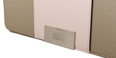 Karl Lagerfeld Chic Sage Shoulder Bag With Dual Straps In Green