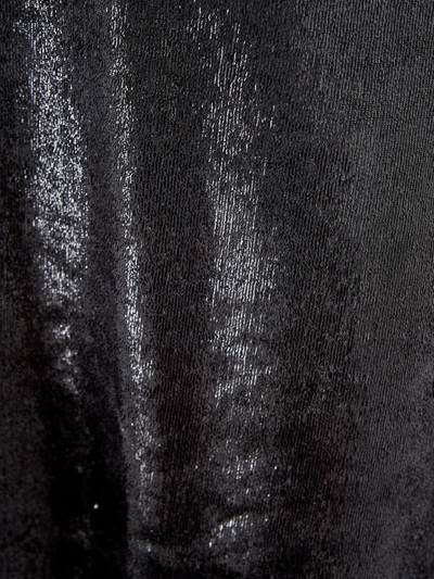 Shop Lardini Elegant Velvet Effect Embellished Women's Dress In Black