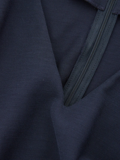 Shop Lardini Elegant Blue V-neck Midi Women's Dress In Black
