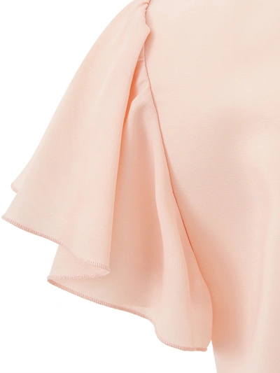 Shop Lardini Elegant Pink Ruffled V-neck Women's Dress