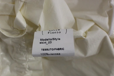 Shop Licia Florio Elegant White Tie-waist Women's Skirt