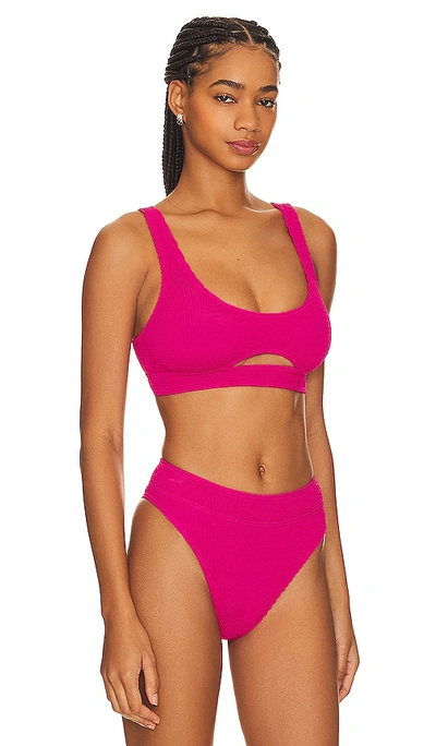 Shop Bond Eye Sasha Bikini Top In Raspberry Recycled