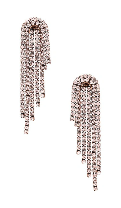 Shop Demarson Ariel Earrings In Copper & Rosaline