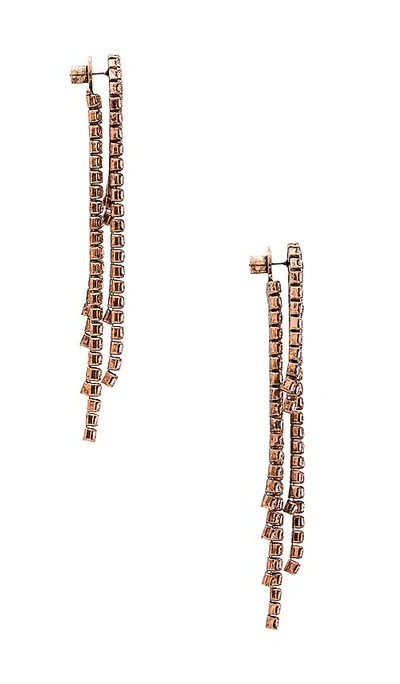 Shop Demarson Ariel Earrings In Copper & Rosaline