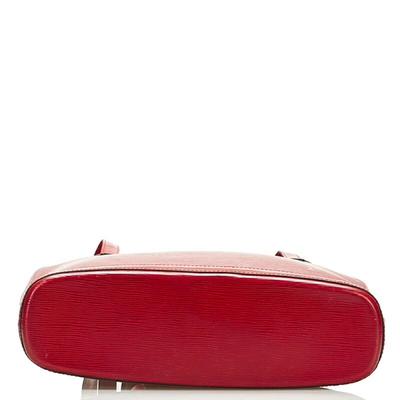 Pre-owned Louis Vuitton Lussac Red Leather Shoulder Bag ()
