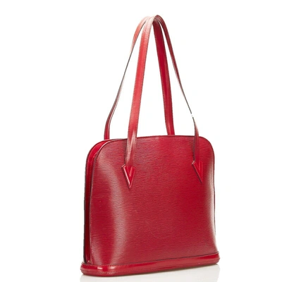 Pre-owned Louis Vuitton Lussac Red Leather Shoulder Bag ()