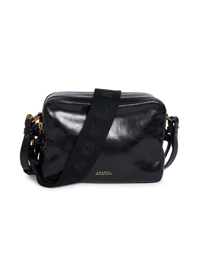 Shop Isabel Marant Women's Wardy Leather Camera Bag In Black