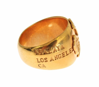 Shop Nialaya Glamorous Gold-plated Sterling Silver Women's Ring