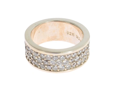 Shop Nialaya Glamorous Silver Cz Crystal Embellished Women's Ring