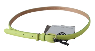 Shop Scervino Street Classic Green Leather Belt With Silver-tone Women's Hardware