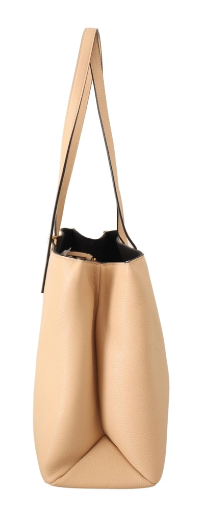 Shop Versace Nude Calf Leather Tote Shoulder &amp; Women's Handbag