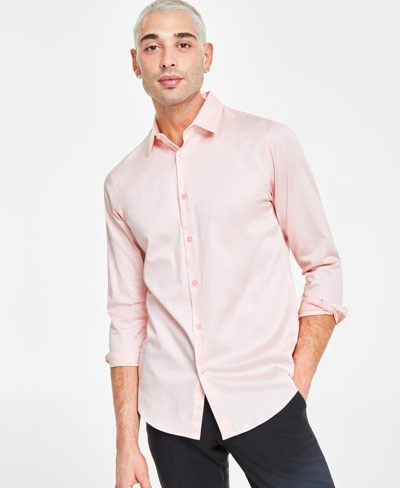 Shop Inc International Concepts Men's Slim Fit Dress Shirt, Created For Macy's In Pure Pink