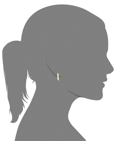 Macy's 14k Gold Earrings, Visor Earrings In White Gold