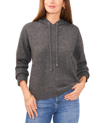 Shop Vince Camuto Women's Cozy Hooded Pullover Sweater In Medium Heather Grey