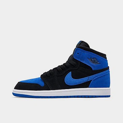 Shop Nike Little Kids' Air Jordan Retro 1 High Og Casual Shoes In Black/royal Blue/white/royal Blue