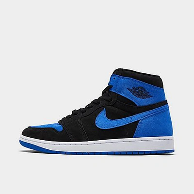 Shop Nike Air Jordan Retro 1 High Og Casual Shoes In Black/royal Blue/white/royal Blue