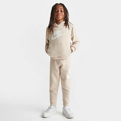 Shop Nike Little Kids' Club Fleece Hoodie And Jogger Pants Set In Sanddrift